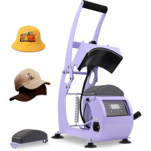 Hat Heat Press Machine for Caps with LCD Temp Timer Control, Curved Plate, Precise Heat Transfer