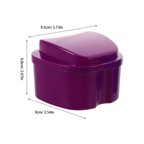 5Pcs Leakproof Denture Cleaning Container Portable PP Box Assorted 2