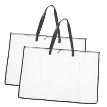 Large Capacity Art Portfolio Case with Durable PVC Protection and Easy Carry Handle, 2pcs