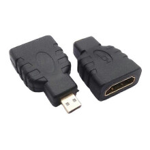 (As show, One size) HDMI micro to HDMI female HDMI large to small HDMI head HDMI conversion head HDMI connector (2 PCS),2024 Ping