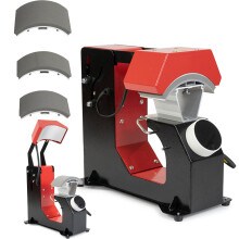 Automatic Hat Heat Press with Three Pad Sizes, Even Heat Distribution, Aluminum Plates for Caps