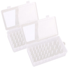 Sewing Thread Storage Box with Clear Lid, 42Spool Capacity Spool Holder Organizer Set of 2