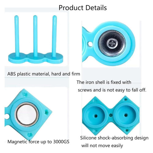 Magnetic Sewing Bobbin Holder for Thread Storage, Tangle Organizer, Blue Compact Design 2