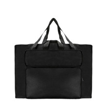 Waterproof Nylon Art Portfolio Bag 4K Black – Foldable Large Capacity Artist Drawing Storage Case for Sketch Supplies
