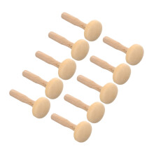 10pcs Mushroom Printmaking Roller Wooden Handle Ink Roller for DIY Art and Crafts