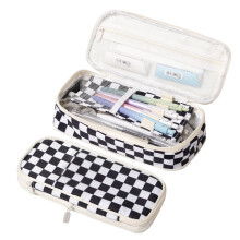 Large Capacity Pencil Case with Removable Mesh Organizer for School Office Teen Girls Kids Black