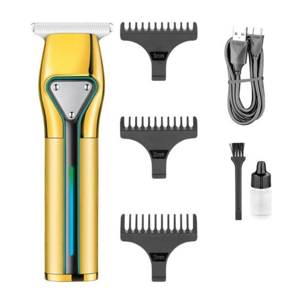 Gold Hair Clippers For Men Professional, Cordless T9 Zero Gap Trimmer With Precision Blade