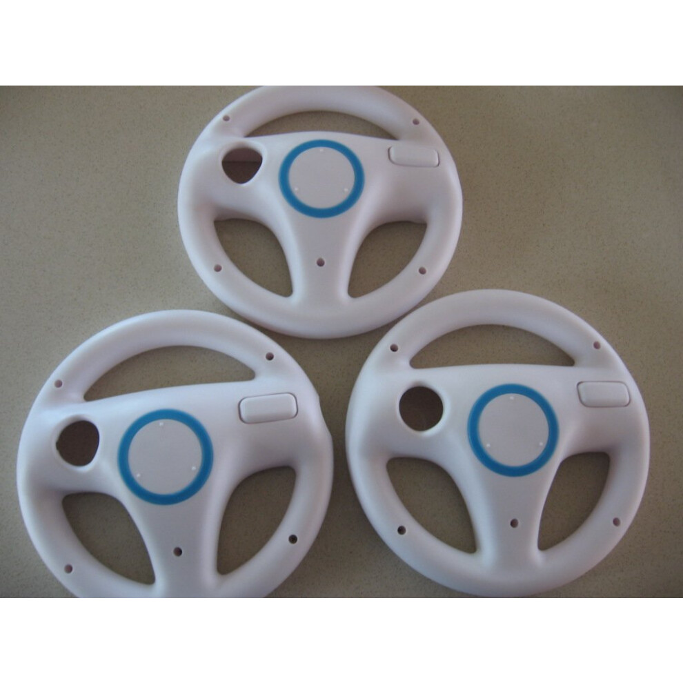 3 Pack Steering Wheel Set For Wii Nintendo Mario Kart, Ergonomic Grip, Enhanced Racing Experience 9092120596212