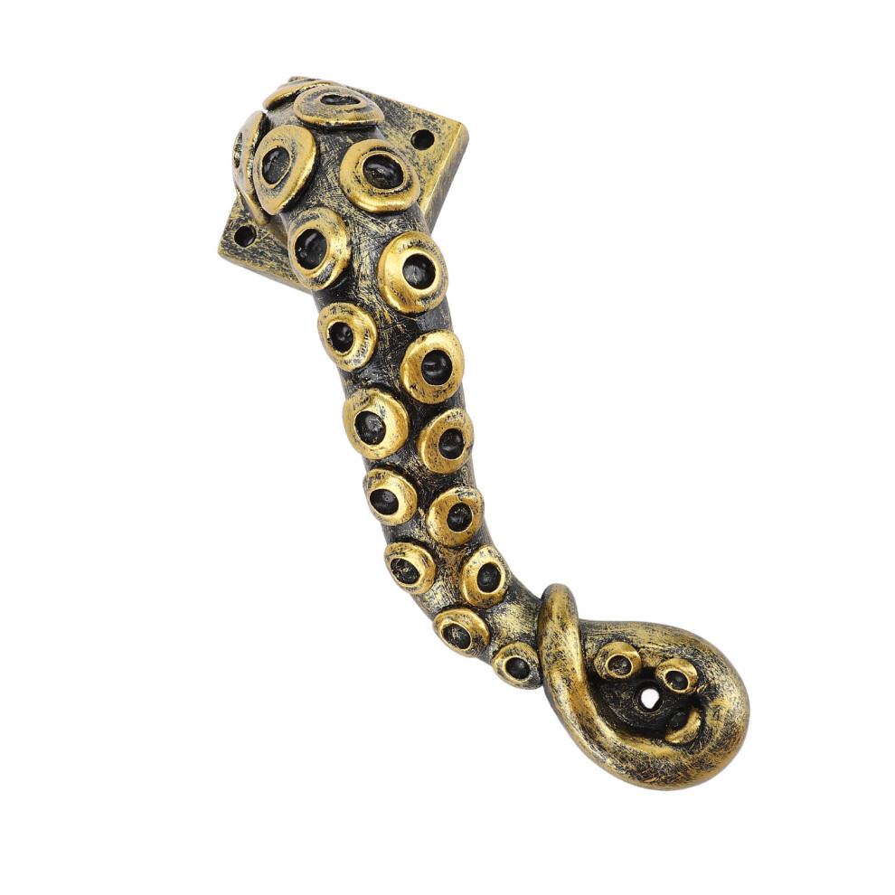 Octopus Tentacle Door Handle Resin Vintage Bronze Furniture Pull 10Cm 7891383619445