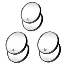 10x 20x 30x Magnifying Mirror Set with Suction Cups, Compact Travel Makeup Mirror 3pcs