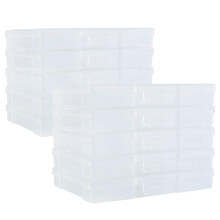 Photo Storage Box 10pcs 5x7 Clear Plastic Photo Organizer Case Stackable Dustproof Containers
