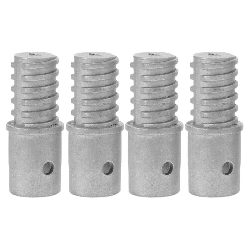 4pcs Extension Pole Adapter Tips with Metal Threaded End for Broom Handle  and Paint Roller