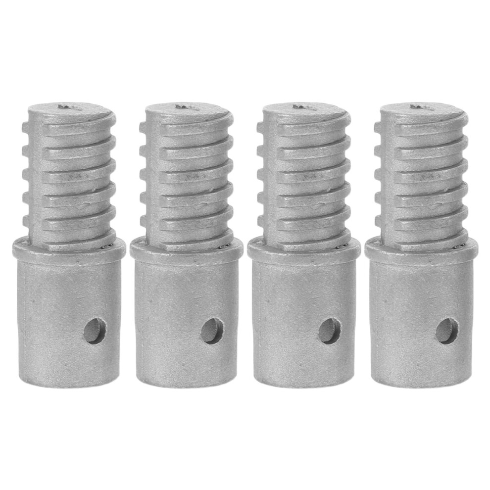 4Pcs Extension Pole Adapter Tips With Metal Threaded End For Broom Handle And Paint Roller 9169991735405