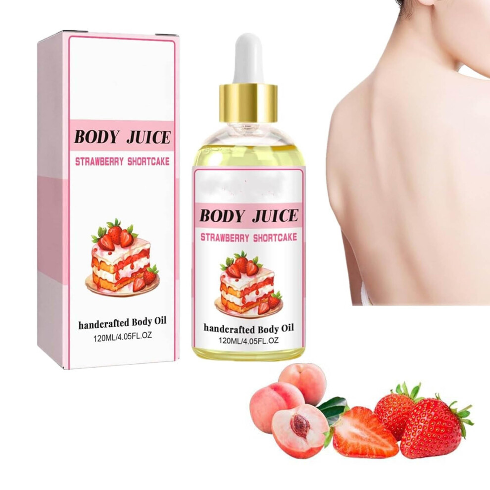 Moisturizing Body Oil with Charming Strawberry Scent, Deep Hydration, Natural Ingredients for Women