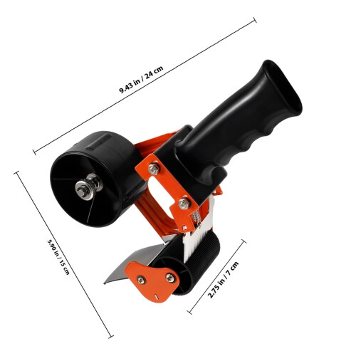 Handheld Packing Tape Dispenser with Ergonomic Grip and Precise Cuts for Moving and 1