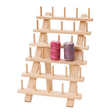30 Spools Foldable Wooden Thread Rack for Sewing Embroidery Quilting and Crafting Organizer