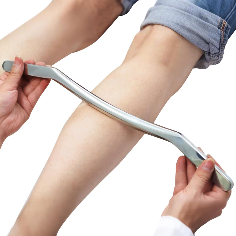 Stainless Steel Gua Sha Massage Tool for Muscle Recovery and Fascia Release, MShaped Design
