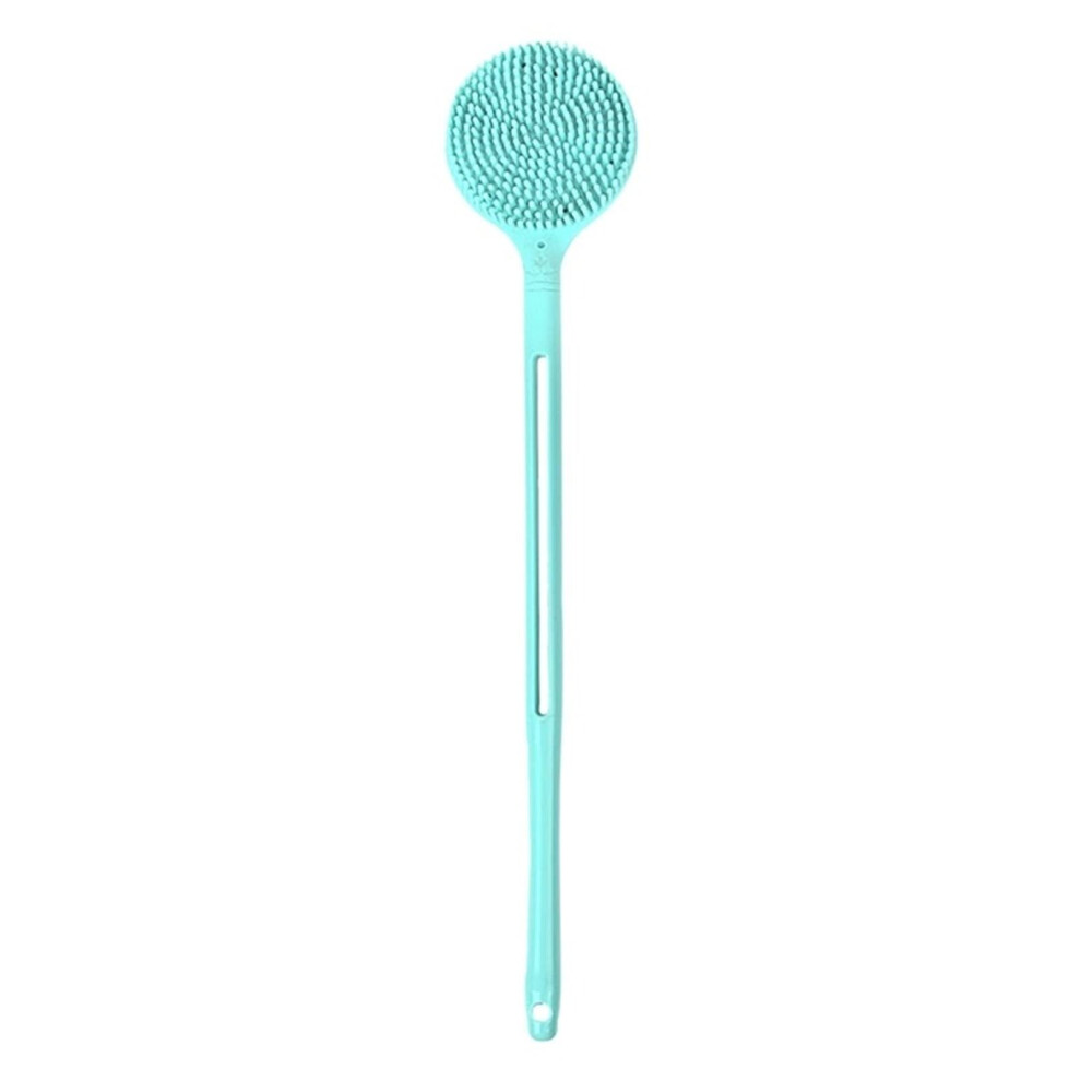 DoubleSided Silicone Shower Body Brush with Long Handle Back Scrubber for Exfoliating Massage