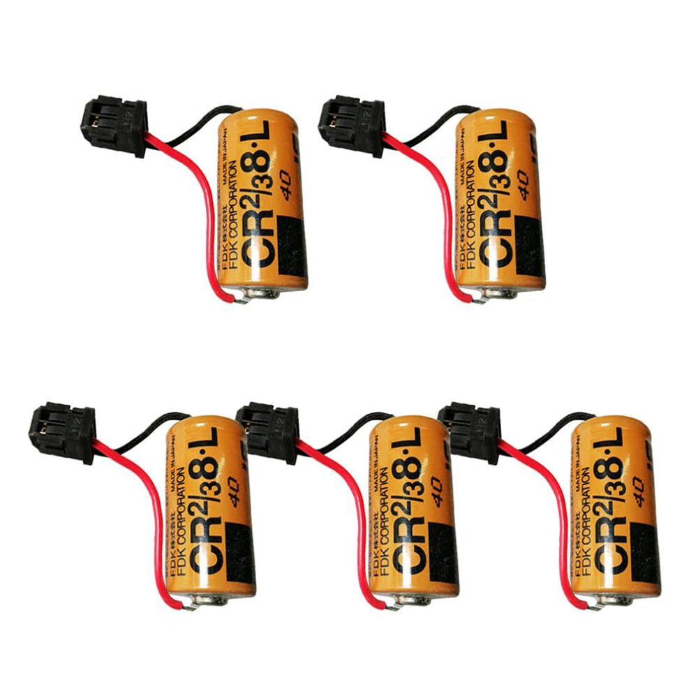5Pcs Cr2/3 8.L 3V 2000Mah Lithium Plc Backup Battery Longlasting Stable Power Nonrechargeable 9092120596694