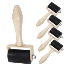5pcs Printmaking Roller Set, Smooth Brayer for Even Pressure, DIY Art and Stamping Use