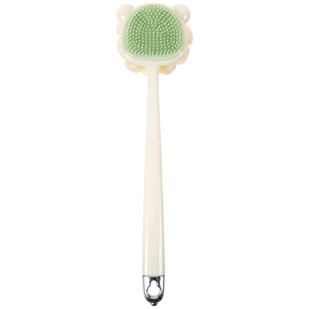 Long Handle Bath Brush for Back Cleaning, DualSided Shower Body Scrubber with Soft Bristles