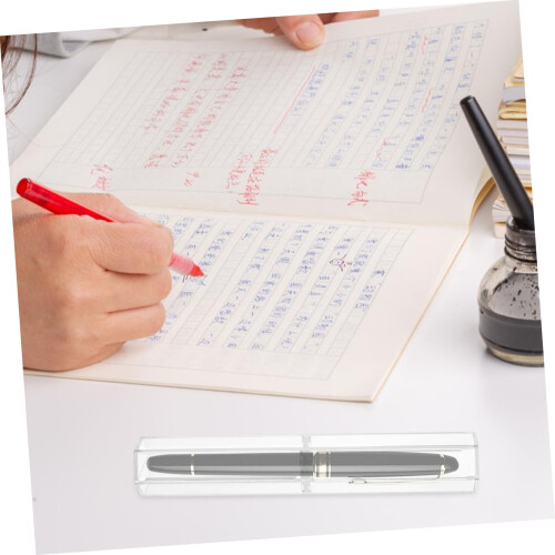 10pcs Clear Acrylic Pen Display Case Set with Secure Snap Closure and Scratch‑Resistant Protection 1