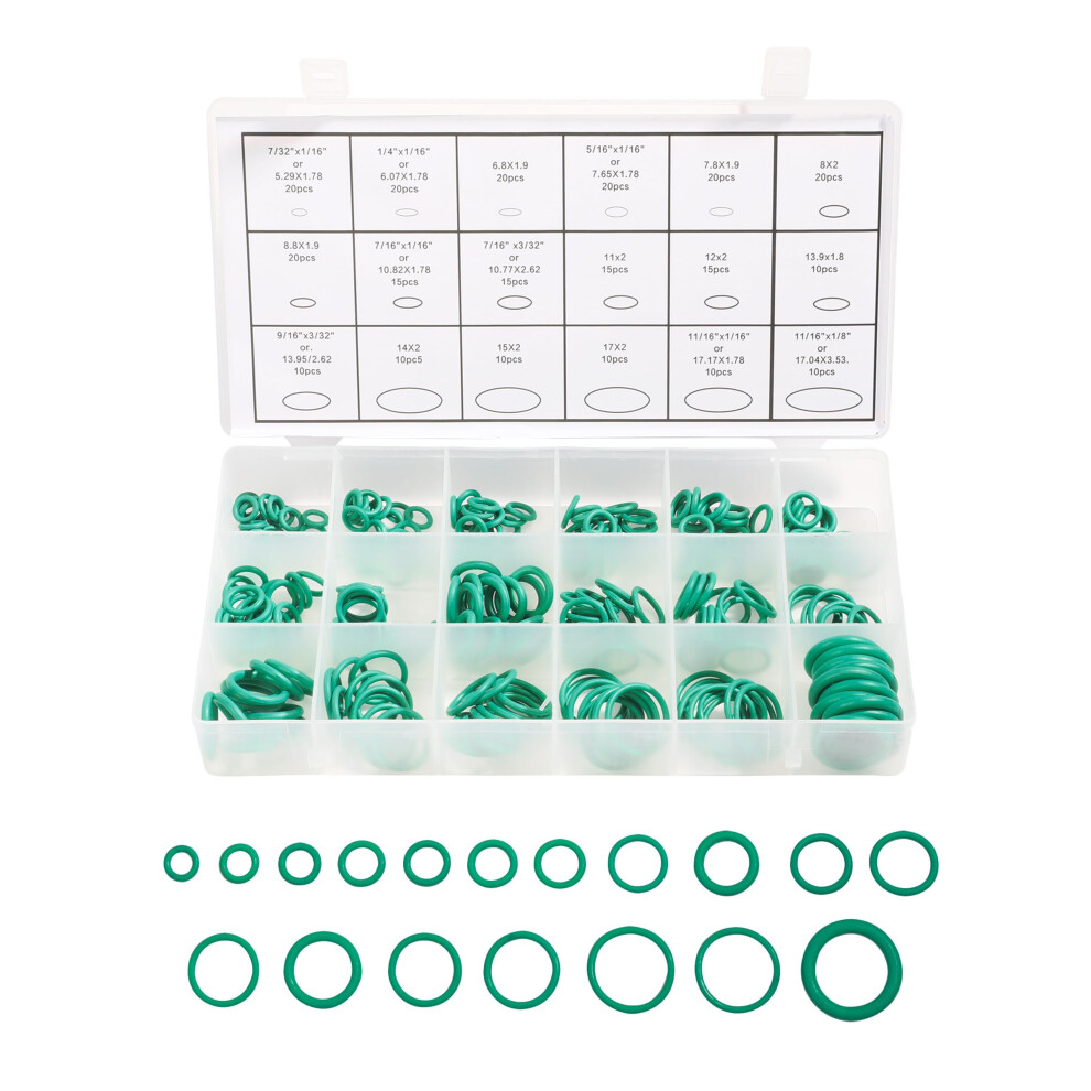 270 Piece O Ring Assortment Kit With 18 Sizes For Automotive Ac And Plumbing, Leakproof Rubber Set 9092120597127