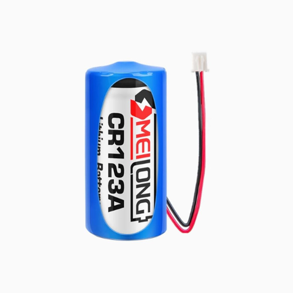 Cr123a 3V 1400Mah Lithium Battery With 2.54 Plug Nonrechargeable Longlasting Power White 9455672122610