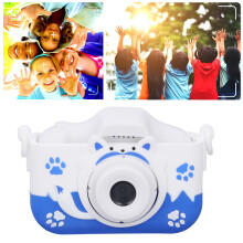 Kids Digital Camera with 2.0" Screen, HD Dual Lens & Game, Blue