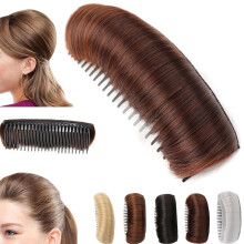 Hair Volume Insert, Invisible Hair Bump Clip for Instant Volume, Easy DIY Styling Pad (Dark Brown 1pc)