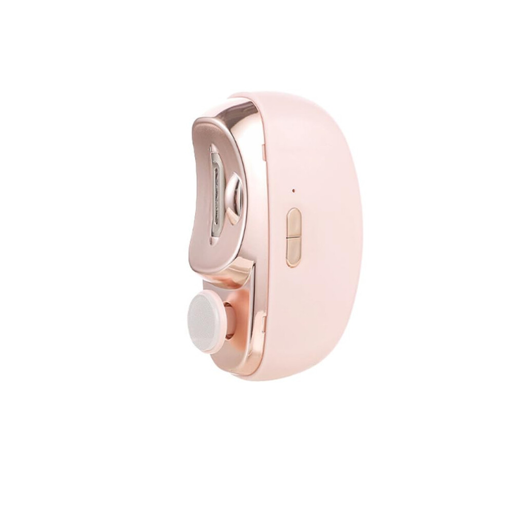 Pink 3 In 1 Electric Nail Clipper With Nail File, Safe Automatic Trimmer, Dual Speed Toe And Finger Cutter