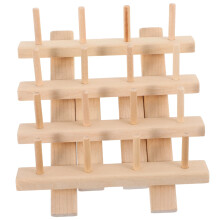 Wooden Thread Organizer Rack for Sewing, Quilting and Embroidery with Stable Base and Tangle Storage