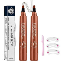 Waterproof Red Brown Eyebrow Pencil, Long Lasting Microblading Pen for Precise Shaping