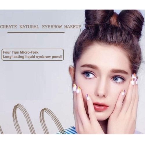 Waterproof Red Brown Eyebrow Pencil, Long Lasting Microblading Pen for Precise Shaping 2