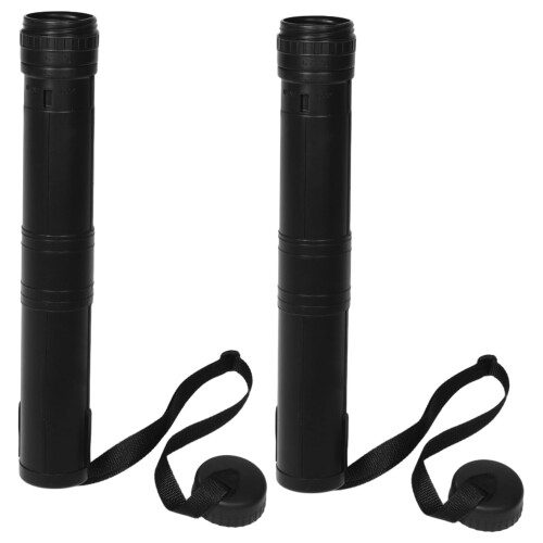 2pcs Adjustable Telescoping Art Supply Tube for Posters and Documents Compact Storage Graphite
