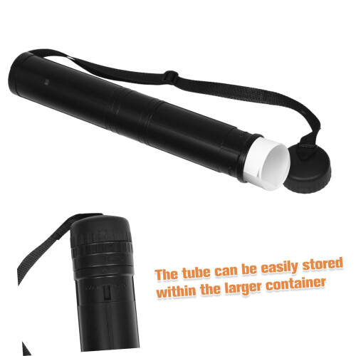 2pcs Adjustable Telescoping Art Supply Tube for Posters and Documents Compact Storage Graphite 2
