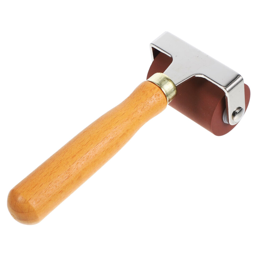 Rubber Paint Roller Craft Brayer With Smooth Ink Application And Ergonomic Wooden Handle For Art 9174973710356
