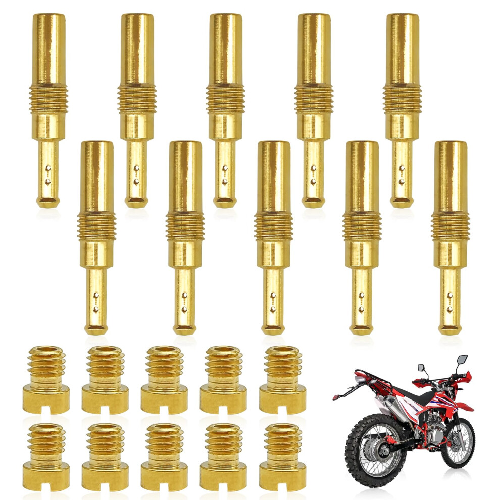 20Pcs Gy6 Carburetor Main Pilot Jet Kit, Brass Motorcycle Carburetor Jets For Atv Scooter Tuning 9169991807027