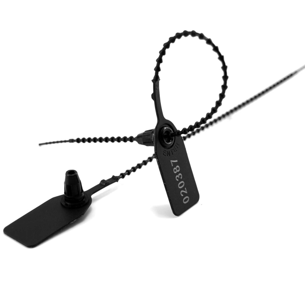 Black Numbered Security Zip Ties With Tamper Evident Seals And Serial Numbers For Fire Extinguishers 9113335849549