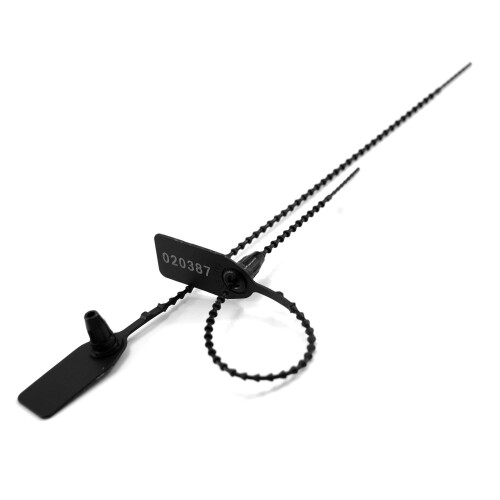 Black Numbered Security Zip Ties with Tamper Evident Seals and Serial Numbers for Fire Extinguishers 1