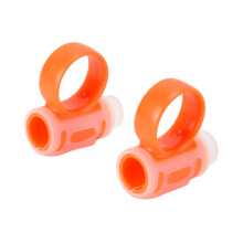 1 paire de baguettes de batterie Aid silicone/ABS orange/blanc