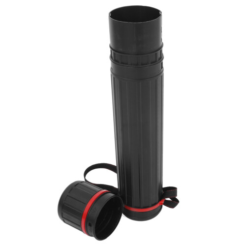 Adjustable Telescoping Poster Tube for Blueprints Documents and Artwork, Expandable TravelFriendly Storage, Black Medium