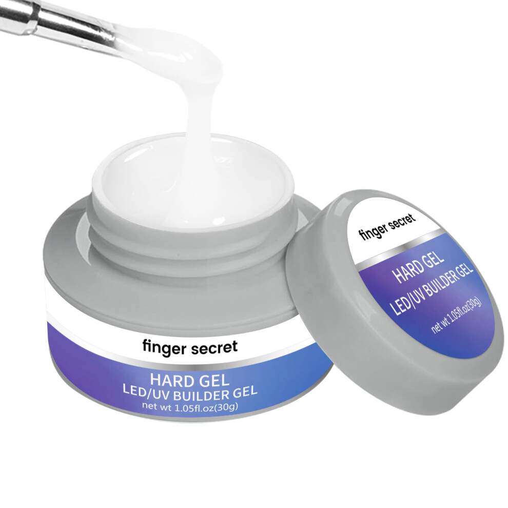 White Uv Builder Gel 30G Selfleveling Hard Gel For Nail Extensions With Salongrade Durability