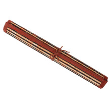 Vintage Pen Roll Bag Organizer with Secure RollUp Design and Protective Inner Pockets for Artists