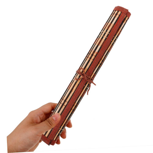 Vintage Pen Roll Bag Organizer with Secure RollUp Design and Protective Inner Pockets for Artists 1