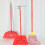 Broom Handle Replacement Set with Dustpan End Cap, Ergonomic Grip, Universal Home Cleaning Kit 3