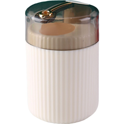 Automatic Toothpick Dispenser with OneHand Push Operation, Airtight Lid, Compact White Holder