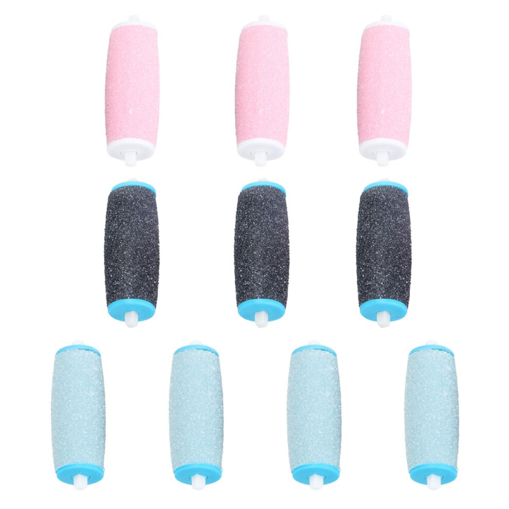 10pcs Foot Callus Remover Pedicure Roller Head Replacement for Effective Dead Skin Removal