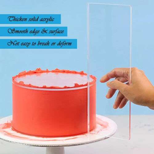 Acrylic Cake Scraper Set 4pcs Clear Combs for Flawless Cake Edges and Versatile Decorating 1