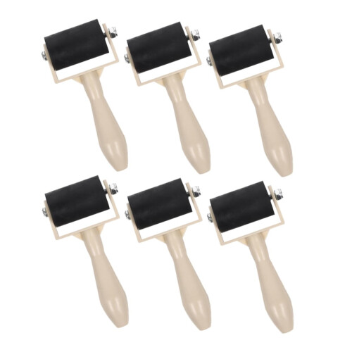 6pcs Printmaking Rollers for Kids with Smooth Ink Application and Easy Rolling for Embossing Crafts